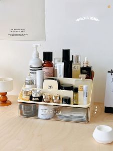 Acrylic Makeup Organizer Box Desktop Storage Drawer for Skin Care Products Perfume Organizer Cosmetic Arrangement Holder