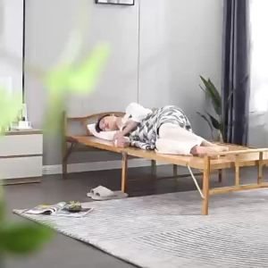 Folding Bamboo Bed Home Use Easy Storage Hard Surface Single & Double Use