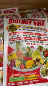 CHUYÊN DÙNG NUÔI TRÁI PHÂN BÓN LÁ BIOLOHY VINA GÓI 500GR PHA 1PHUY 200 LÍT MUA 10 TẶNG 1 THẤM SÂU
