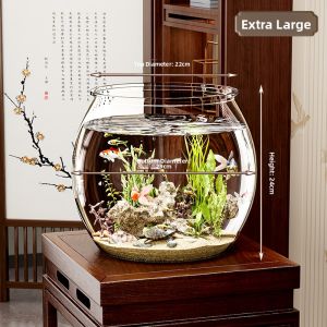 MEIZHUFU | Shatterproof Transparent Mini Desktop Eco Aquarium