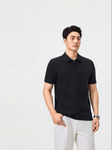 Purcotton | Cool Touch Aqua Cotton Polo Shirt V-neck Blue