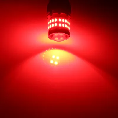 BMTxms 2 ชิ้น T20 7440 W21W WY21W LED 7443 W21/5W LED รถมอเตอร์ไซด์สีแดงสีขาวสำรองย้อนกลับ DRL โคมไฟหยุดเบรคไฟท้ายหลอดไฟสัญญาณ