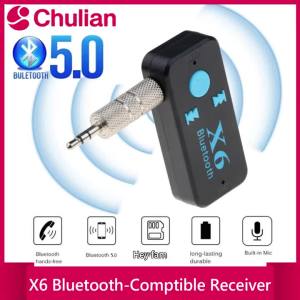 X6 Bluetooth-Comptible Receiver 3.5mm Aux Jack USB Wireless Audio Adapter Handsfree Support TF Card MIC Call Mp3 Player Bluetoot
