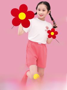 Small Flower Dance Props Red Sunflower Handheld Flowers for Kindergarten Children Chorus Performance Sport Fitness Fans Supplies