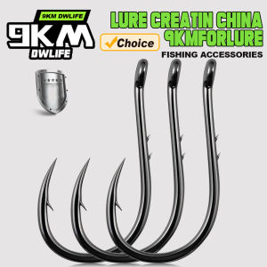 9KM 50Pcs Baitholder Hook Fishing Hooks Keeper Circle Hook High Carbon Steel for Freshwater & Saltwater