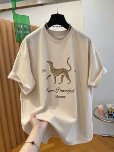 Floral Printed Loose Slim Fit Drop Shoulder Short Sleeve T-shirt