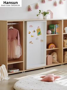 Hanssem | Montessori Real Wood Modern Child Bookcase and Storage Cabinet