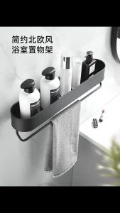 HL MALL(30cm/40cm/50cm)Black Oxide Wall Rack Shelf for Bathroom Kitchen Accessories(code:5303/CW006-6/CW006-7/5302)