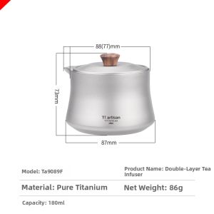 Tiartisan | Pure Titanium Travel Tea Set Kit