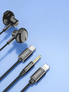 Yoobao | Typec Headphones Computer Headphones Wired Headphones Flat Round Hole Headphones