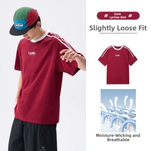 CAMEL | Vintage American Cotton Men Tshirt Spring/Summer Loose Fit