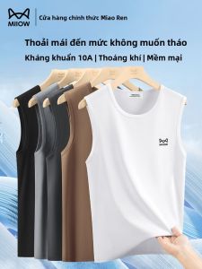 Áo ba lỗ nam MiiOW làm bằng vải lụa băng không tay thoáng khí mặc thường ngày