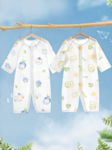 AIBEIDILA | Air-Conditioned Room Suitable 100% Cotton Thin Summer Romper