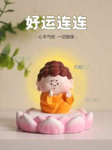 Buddha-Style Buddha-Style Mobile Phone Holder Decoration Healing-Style Emotional Stability Office Station Table Decoration Gift for Girls