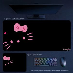 Sanrio | High-value Desktop Hello Kitty Cinnamoroll Leather Mouse Pad Cute Large Size 90x45cm Non-slip Girls Bedroom Decorative Table Mat