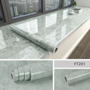 PVC Kitchen Countertop Transparent FilmSelf Adhesive Oil-proof Thicken Marble WallpaperFoil Waterproof Removable Wall Sticker