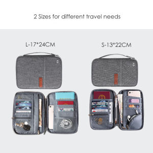 RFID Stop Wallet Travel Bags Passort Cover Portable Men Travel Bag Home Pouch Organiser Credit Card Bag Water-proof for Cash Ticket Passport Credit Card
