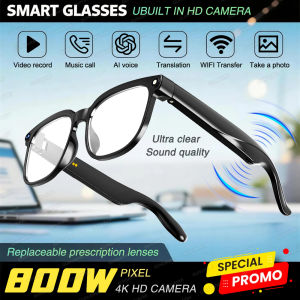 New 800W HD Camera AI Smart Glasses Men 100+ Languages Translation Glasses 1080P Video Record Music Player Call Sunglasses Woman