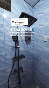 TISAS 304 Stainless Steel Waterfall Faucet Design Shower Set For Bathroom High-end Hot and Cold Shower Set With 4 Switchable Modes Water Outlet Light Luxury Bathroom Shower Complete Set With Faucet 360 ° Rotatable Suitable for Multi-point Water Heaters