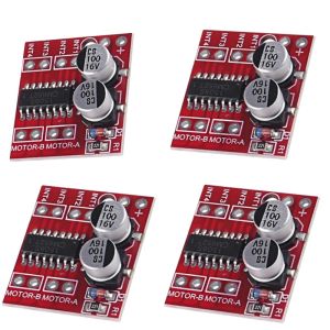 4pcs Mini L298N DC Motor Drive Board Module 2-way PWM Dual H-Bridge Motor Drive Board