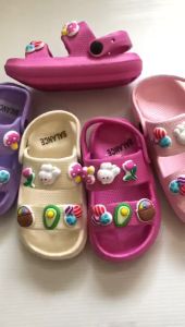 Sandal Anak Perempuan Import Tali Belakang Ban2 Jibbitz Usia 2-8 Tahun: Sandal Balance 277-SM & Sandal Bunga Kelinci Jamur