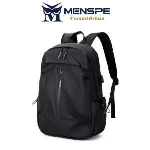 MENSPE Men Backpacks Men Shoulder Bags USB Charging Backpack Laptop Backpacks Casual Travel School Bags Dacron Solid Color Backpack Lightweight Zipper Handbags Waterproof Large Capacity Bag for Men Male