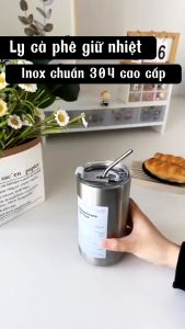 Ly Giữ Nhiệt Melli Iced Americano Inox 304 Cao Cấp Không Gỉ Tặng Kèm Ống Hút Siêu Tiện Lợi