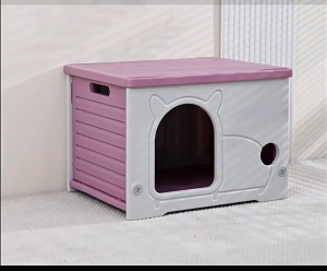 Lovinland Cat Nest All-season Universal Rainproof Small Semi-closed Cat Villa Plastic Stray Cats House Small Animals Outdoor Puppy House
