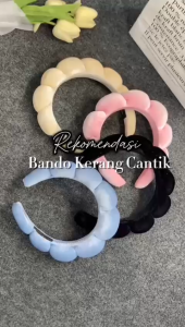 Ninabobo BN015 Bando Fluffy Empuk Tebal Jumbo Bandana Awan Bulat Korea Aksesoris Rambut Wanita