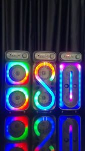 Speaker Bluetooth Salon Super Bass Mic Karaoke Suara Jernih Portable RGB 4 Inch X2 Dual Speaker 4270