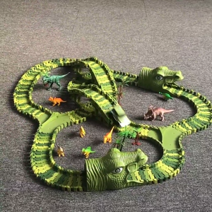 Mabo TOY 3D DIY Dinosaur Track Rail Car Toy Set Puzzle Assembly Toys For Kids 128PCS/197PCS/269PCS
