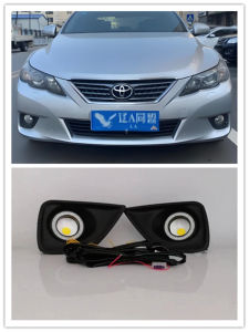 LED Fog Lights Assembly For Toyta Reiz Mark X 2010 2011 2012 Front Bumper Fog lamp Replacement Angel Eye Daylight Accessories