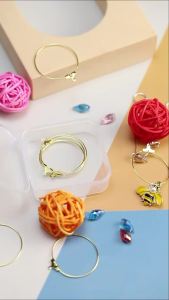 Silver Gold Color Copper Hoops Earrings Kit Earrings Clasps Hooks Ear Wire Hoops Earrings Wires For DIY Jewelry Making Supplies