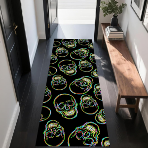 VIKAMA Bohemian Python Runner Rug Non Slip Durable Entry Hall Floor Mat Kitchen Bedroom Area Rug Home Decor