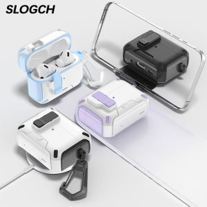 Compatible with AirPods 4th / Pro 2 / 3rd Generation Earphone Case For MagSafe Magnetic Automatic Lock With Phone Stand For AirPods Pro / 2 / 1 Military Shockproof Full Body Cover With Keychain