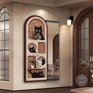 RUIBAHAO | Retro French Vintage Sliding Full Length Mirror