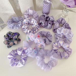 ผมสีม่วงลูกหมูขนาดใหญ่ลําไส้ผมแหวนผู้หญิง INS ผมผอมผมวงยอดนิยมฤดูใบไม้ร่วงฤดูหนาวอุปกรณ์เสริมผม