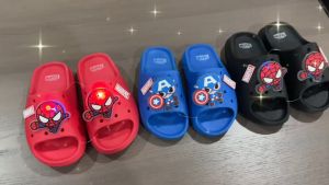 40% รองเท้าแตะเด็กชาย 💥 มีไฟที่ตัวการ์ตูน 💥 ลิขสิทธิ์แท้  สไปเดอร์แมน กัปตัน ไอร่อนแมน ใช้ภาษาไทย