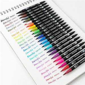 12-168 Colors Watercolor Dual Brush Marker Soft Flexible Tips for Drawing Blending  Anime Comic Markers