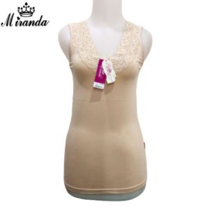 MIRANDA tank top/kaos dalam wanita miranda tali renda v neck bahan rayon super lembut dan adem ukuran l.xl.xxl