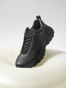 Belle | Height Increasing Casual Running Shoes Soft Bottom All Black