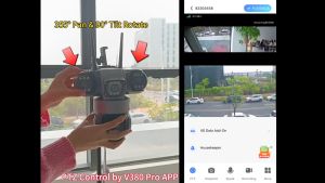 X-MagiTech V380pro 15MP 3 Lens 4G/Wifi Camera AI Human Detection Night Vision Waterproof Security Video IP Camara 15MP 8K CCTV Monitor