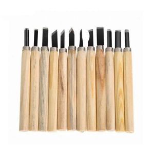 satu set 12 mata pisau ukir Program Bonsai