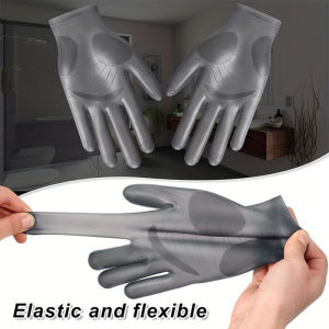 Silicone Nitrile Gloves Reusable High Temperature Waterproof Gloves Household Universal Kitchen Cleaning Glove Dishwashing Tool
