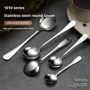 Stainless steel coffee spoon Household soup scoop ice cream dessert spoon Western meal spoon dessert tea spoon