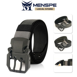 MENSPE Men Belt Outdoor Tactical Belt Double-Sided Use Adjustable Belt Rotating Buckle Nylon Waistband Two-Color Belt Youth Sports Canvas Pant Belt Simple Nice Waistband Nylon