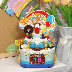 Adult Educational Building Blocks Bouquet Small Particles Assembly Toy Flower Beauty Tea Language Birthday Gift for Girls