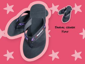 sandal has madura "BLACKSTEEL" wanita dewasa 2cm