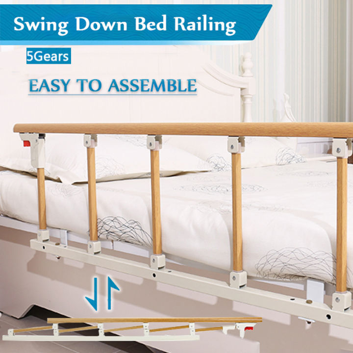 Bed Assist Rail For Seniors Bed Guard Railing Foldable Bed Side Rails Elderly Bed Side Guard To Prevent Falling Out Bed