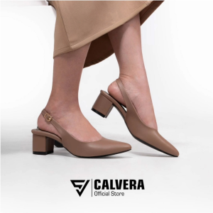 Calvera Sandal Heels Mules Wanita Tinggi Hak 5 Cm - Sepatu sandal Terbaru kekinian Formal Casual